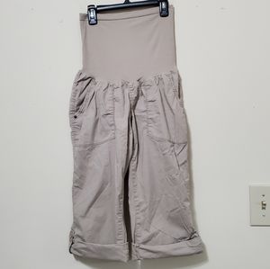 Motherhood Maternity Khaki Tan Capri Pants Medium